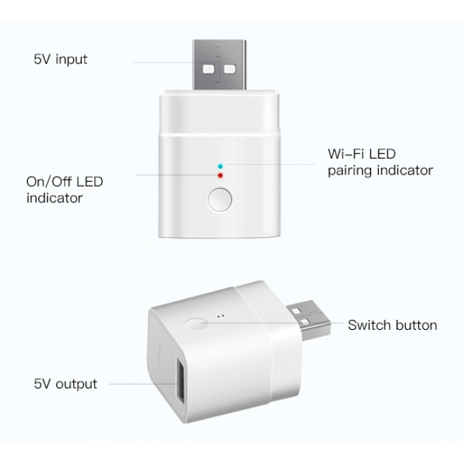 SONOFF SMART USB ΑΝΤΑΠΤΟΡΑΣ MICRO 5V ΑΣΥΡΜΑΤΟ