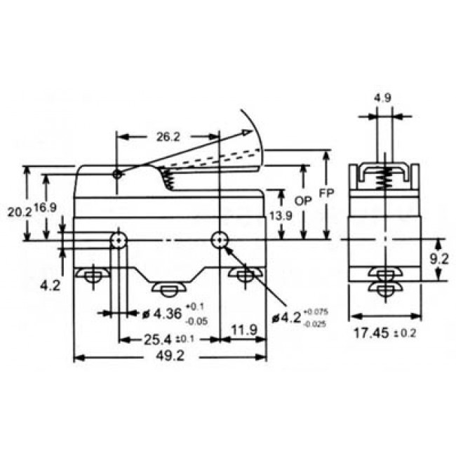ΔΙΑΚΟΠΤΗΣ ΤΕΡΜΑΤΙΚΟΣ 15Α 125/250VAC ΜΕ ΛΑΜΑΚΙ
