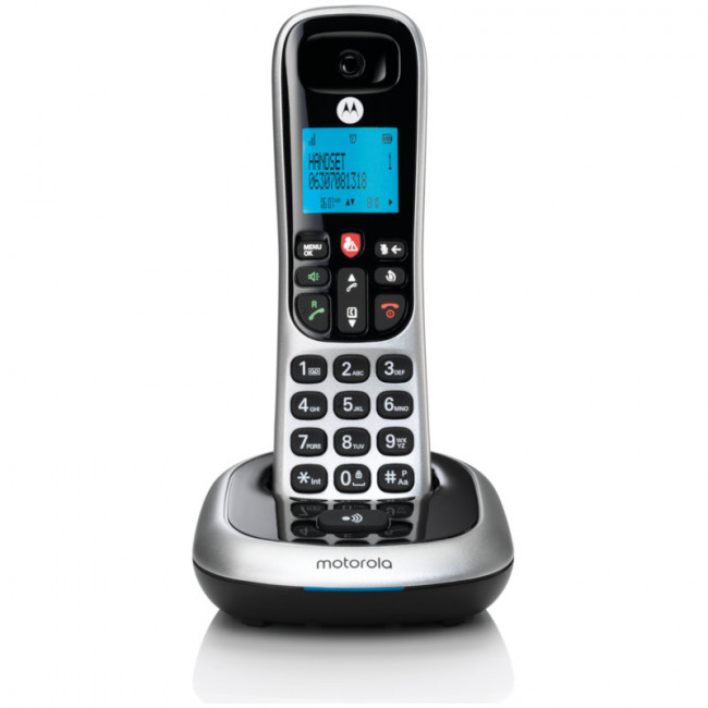 CD 4001 ΑΣΥΡΜΑΤΟ ΤΗΛΕΦΩΝΟ MOTOROLA ΑΣΗΜΙ/ΜΑΥΡΟ