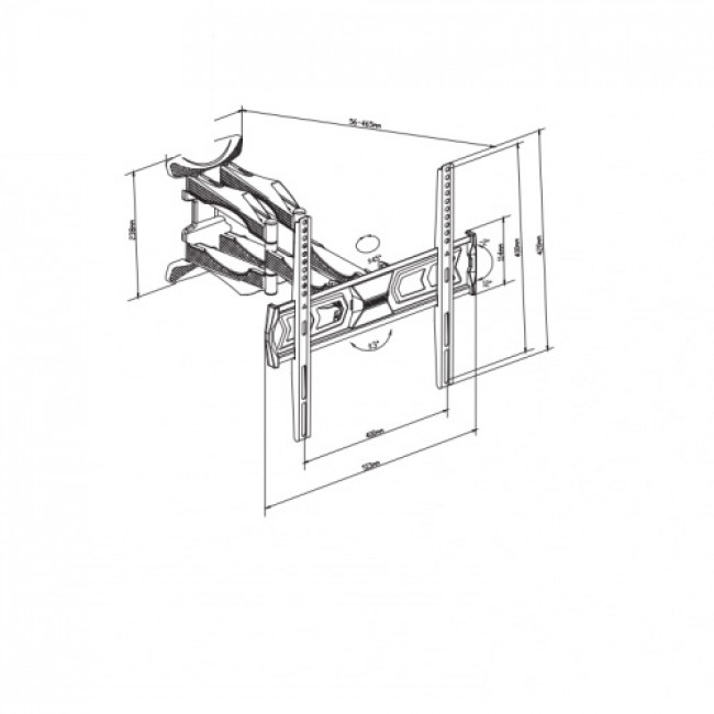 LCD 5046 1 ΒΑΣΗ LCD 32-55" 50Kg ΜΕ ΒΡΑΧΙΟΝΑ