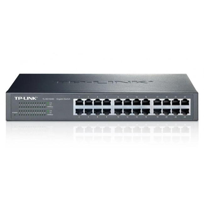 SWITCH 24port ΔΙΚΤΥΟΥ GIGABIT 10/100/1000Mbps TL SG1024D TP-LINK