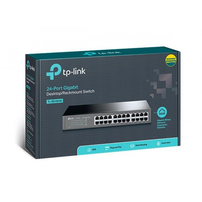 SWITCH 24port ΔΙΚΤΥΟΥ GIGABIT 10/100/1000Mbps TL SG1024D TP-LINK