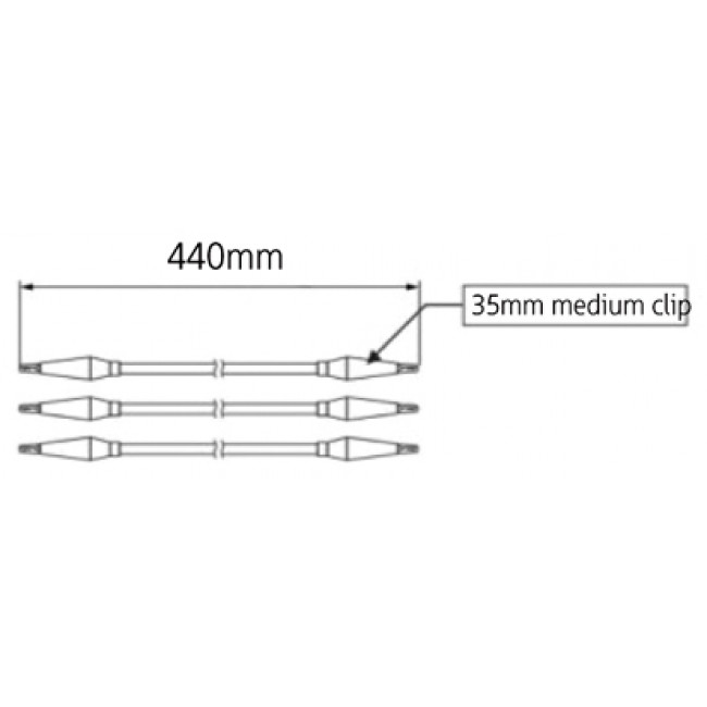 ΣΕΤ 5 ΚΑΛΩΔΙΩΝ ΜΕ ΚΡΟΚΟΔΕΙΛΑΚΙΑ ΜΕΣΑΙΑ