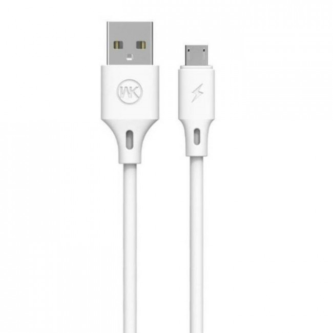 USB A - MICRO USB B ΚΑΛΩΔΙΟ 2m 2.4A ΛΕΥΚΟ FULL SPEED WDC-092m