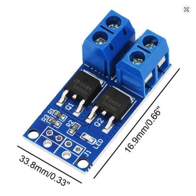 ΔΙΑΚΟΠΤΗΣ ΙΣΧΥΟΣ MOSFET 5-36V DC, 15A ΜΕ ΔΙEΓΕΡΣΗ HIGH-LOW