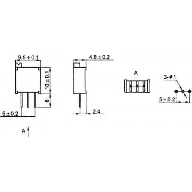 50ΚΩ ΤΡΙΜΜΕΡ ΠΟΛΥΣΤΡΟΦΟ 28 ΣΤΡOΦΩΝ 3296