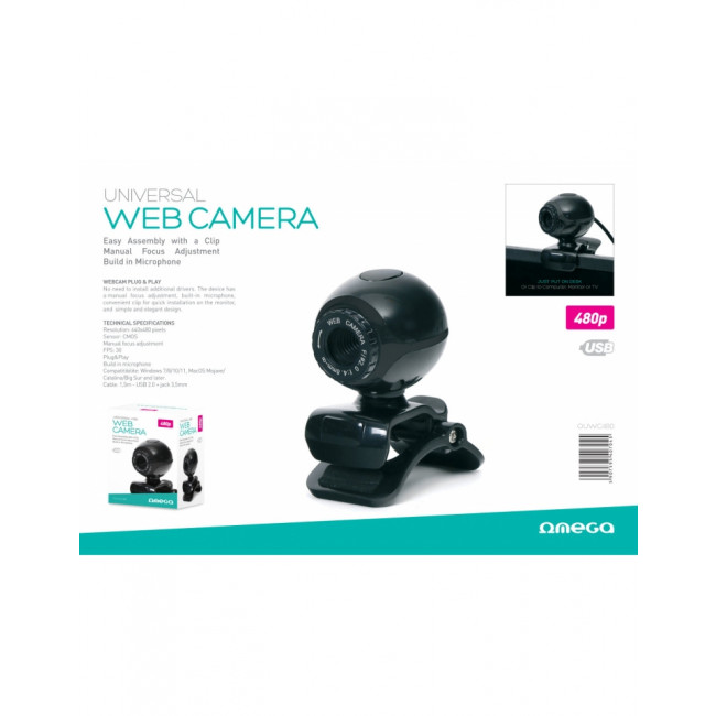 OUWC480 WEB CAMERA  ME ΜΙΚΡΟΦΩΝΟ ΜΕ USB OMEGA