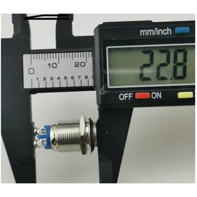 ΜΠΟΥΤΟΝ MH ΦΩΤΙΖΟΜΕΝΟ NICKEL ΑΔΙΑΒΡΟΧΟ ΜΕ ΚΕΦΑΛΗ 250V AC/2Α  Φ12