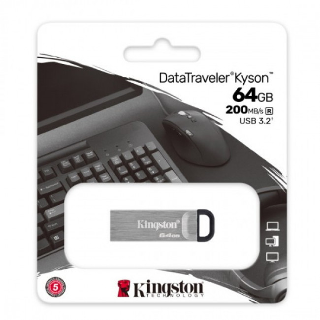 USB 3.2 FLASH DRIVE 64GB 200MB/s KYSON KINGSTON