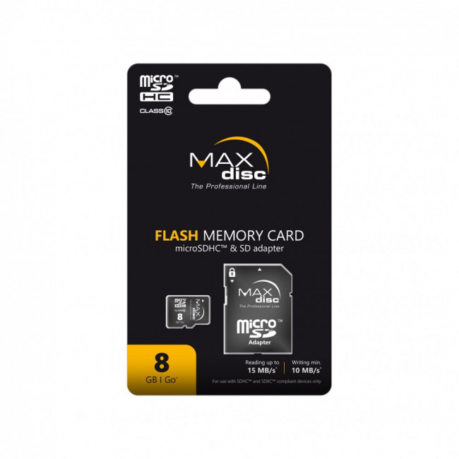 ΚΑΡΤΑ ΜΝΗΜΗΣ MICRO SD 8GB CLASS 10 MAXDISC