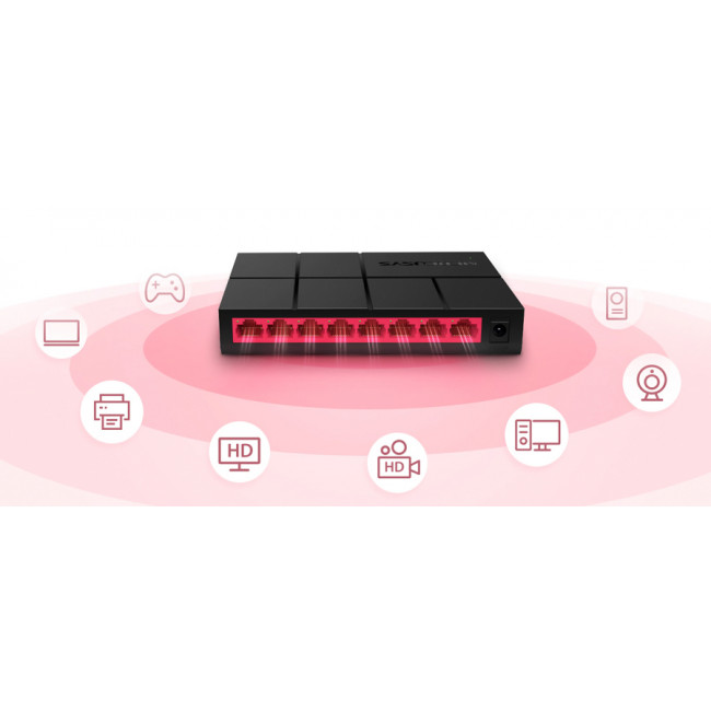 SWITCH 8port ΔΙΚΤΥΟΥ GIGABIT 10/100/1000Mbps MERCUSYS MS108G