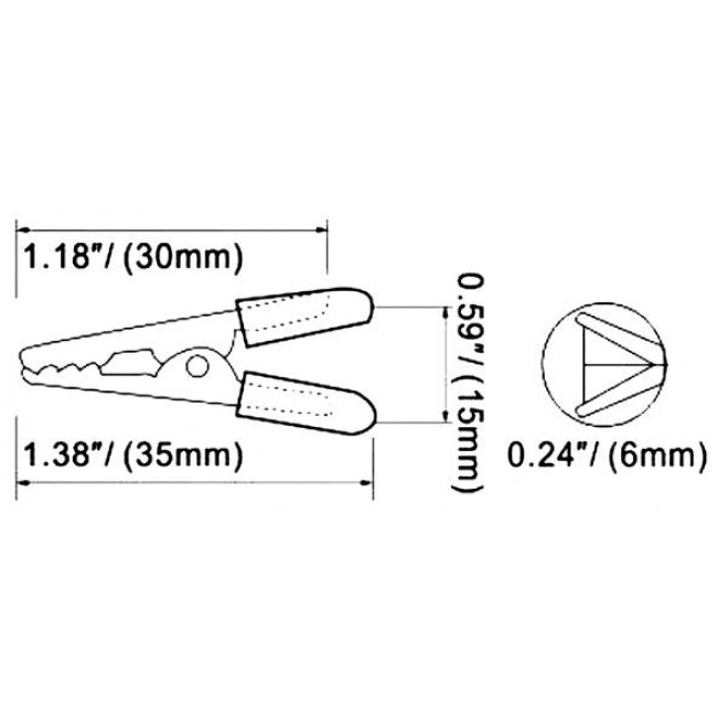 ΚΡΟΚΟΔΕΙΛΑΚΙ 3A 48mm ΝΙΚΕΛ ΜΑΥΡΟ