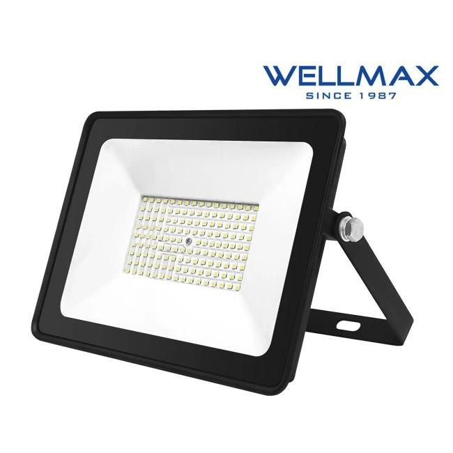 ΠΡΟΒΟΛΕΑΣ LED 100W 220V IP65 6500k SLIM ΜΑΥΡΟΣ