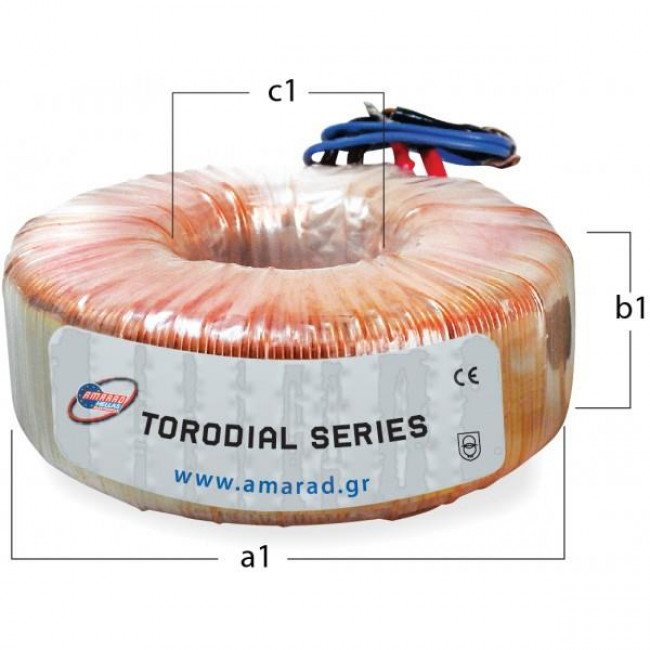 2x12v 30VA ΜΕΤΑΣΧΗΜΑΤΙΣΤΗΣ ΤΟΡΟΕΙΔΗΣ