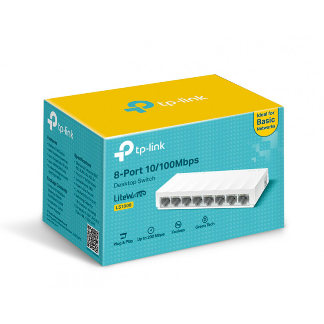 SWITCH 8port ΔΙΚΤΥΟΥ FAST ETHERNET 10/100Mbps LS1008 TP-LINK