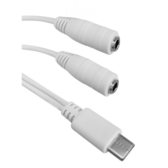 USB TYPE-C ΑΡΣΕΝΙΚΟ - 2x3.5mm STEREO ΘΗΛΥΚΟ ΚΑΛΩΔΙΟ
