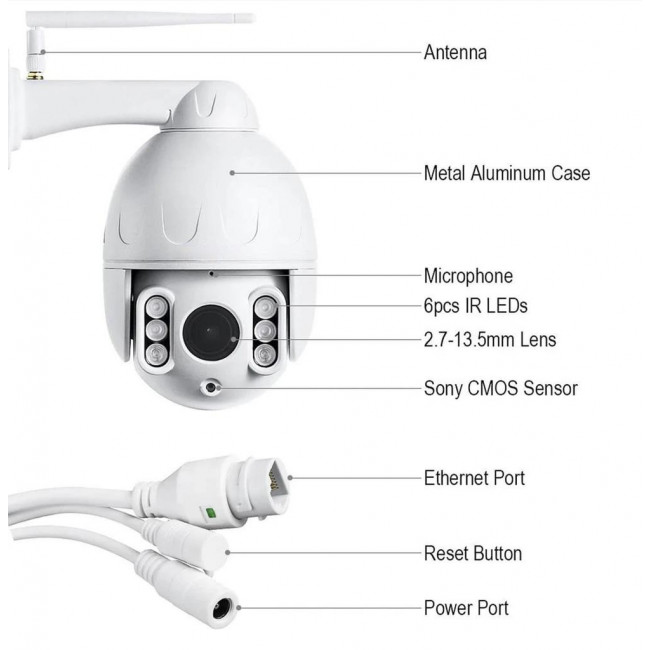 AQ 8110ISW IP ΡΟΜΠΟΤΙΚΗ ΚΑΜΕΡΑ WiFi 5MP ANGA