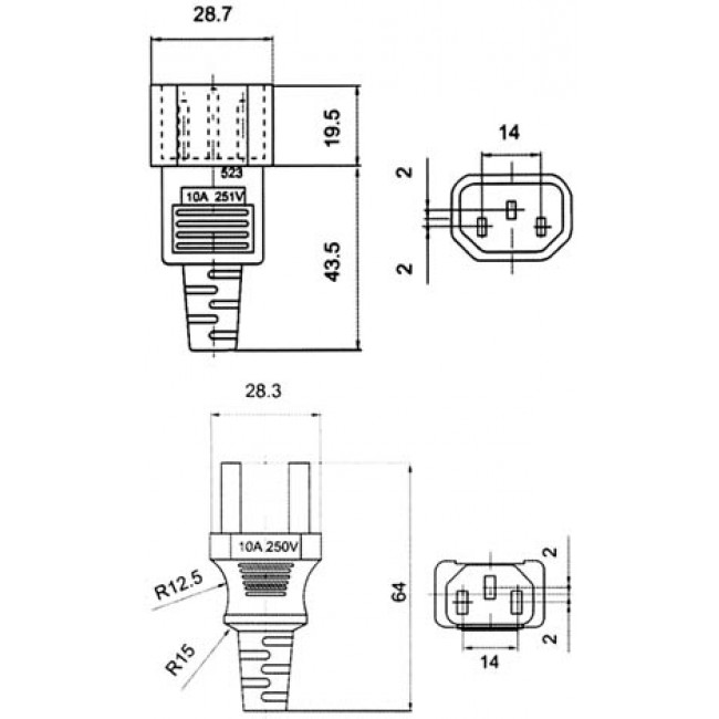 ΠΡΟΕΚΤΑΣΗ ΤΡΟΦΟΔΟΣΙΑΣ ΥΠΟΛΟΓΙΣΤΗ 3x0.75mm 1.5m