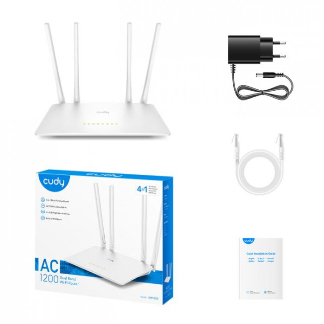 WR 1200 ROUTER/ACCESS POINT/REPEATER DUAL BAND 1200Mbps CUDY