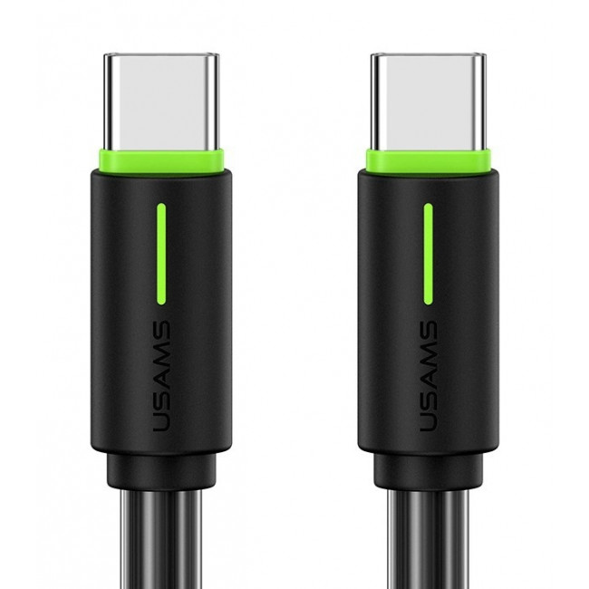 USB TYPE C - USB TYPE C 60W ΚΑΛΩΔΙΟ 1m USAMS ΜΑΥΡΟ