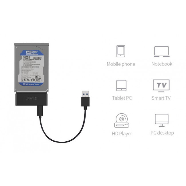 ΜΕΤΑΤΡΟΠΕΑΣ SATA σε USB 3.0 για 2.5" HDD/SSD 5Gbps ORICO