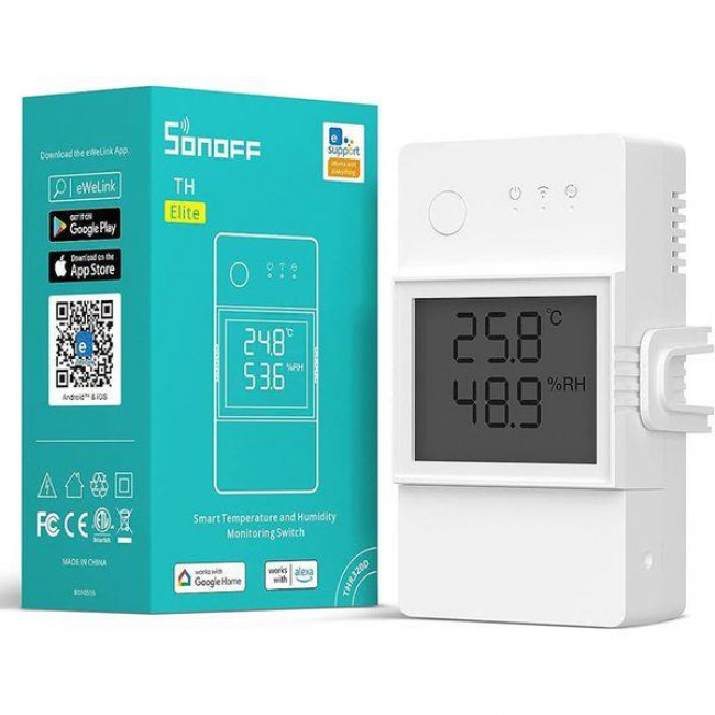 THR 320D SONOFF SMART WIFI ΔΙΑΚΟΠΤΗΣ ΕΛΕΓΧΟΥ ΘΕΡΜOΚΡΑΣΙΑΣ & ΥΓΡΑΣΙΑΣ 20A