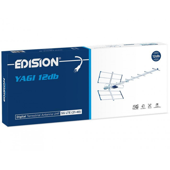 UHF ΚΕΡΑΙΑ ΜΕΓΑΛΗ ΤΥΠΟΥ YAGI 5G 12DB EDISION