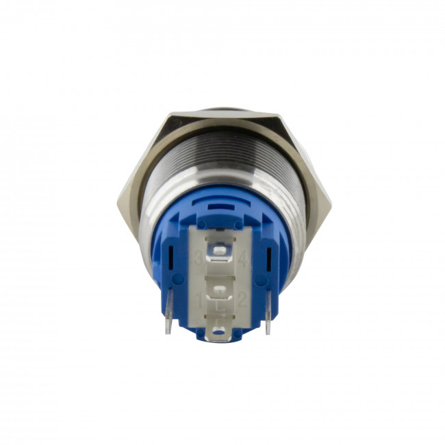 ΜΠΟΥΤΟΝ PUSH-ON ΦΩΤΙΖΟΜΕΝΟΣ 16mm ΚΟΚΚΙΝΟ (9-24VDC) NICKEL ΑΔΙΑΒΡΟΧΟ