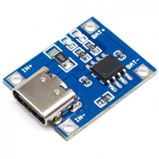 MODULE ΦΟΡΤΙΣΗΣ ΜΠΑΤΑΡΙΑΣ ΛΙΘΙΟΥ 1A TP4056 ΜΕ ΥΠΟΔΟΧΗ USB TYPE-C