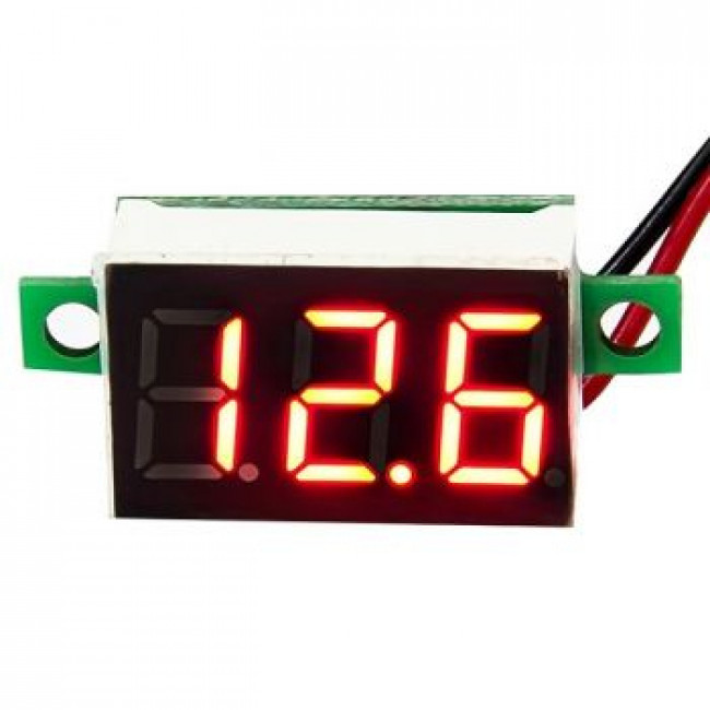 4.7-30V DC ΨΗΦΙΑΚΟ ΒΟΛΤΟΜΕΤΡΟ ΜΙΝΙ ΚΟΚΚΙΝΟ  0,36"
