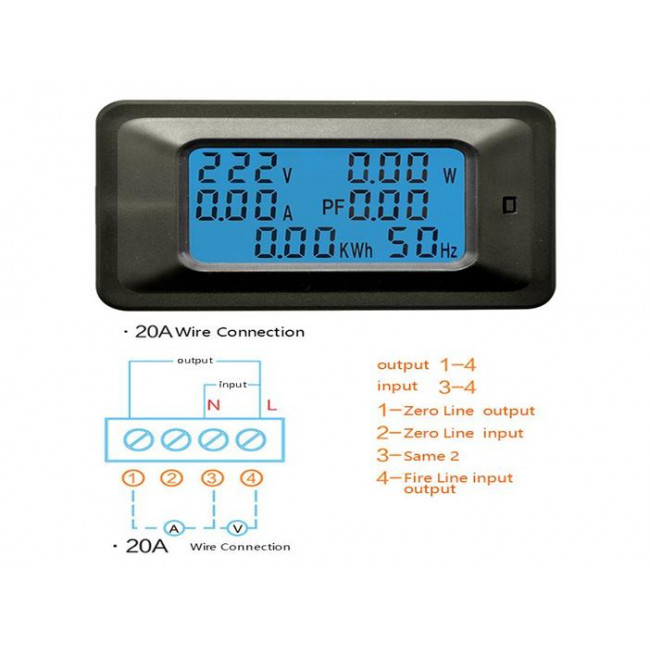 220V AC-100A ΨΗΦΙΑΚΟ ΒΟΛΤΟΜΕΤΡΟ-ΑΜΠΕΡΟΜΕΤΡΟ & BATOMETRO