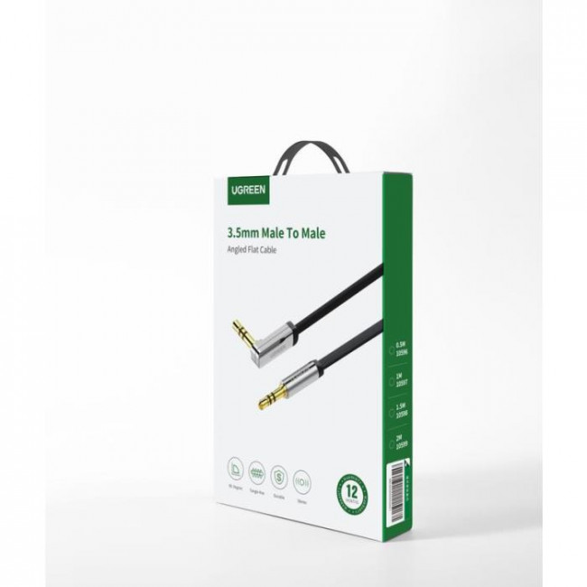 3.5mm STEREO ΑΡΣΕΝΙΚΟ - ΑΡΣΕΝΙΚΟ ΓΩΝΙΑ ΚΑΛΩΔΙΟ 1.5m FLAT UGREEN