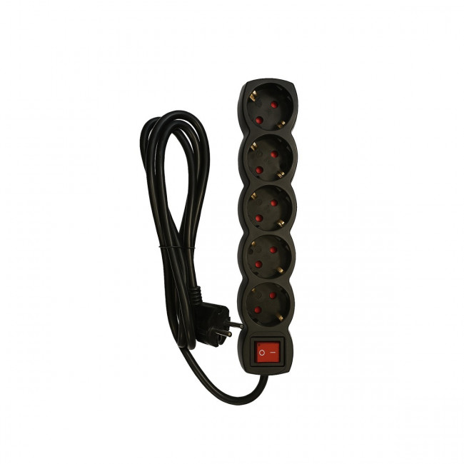 ΠΟΛΥΠΡIZO 5 ΘΕΣΕΩΝ ΜΕ ΔΙΑKΟΠΤΗ & ΚΑΛΩΔΙΟ 1.5m 16Α ΜΑΥΡΟ