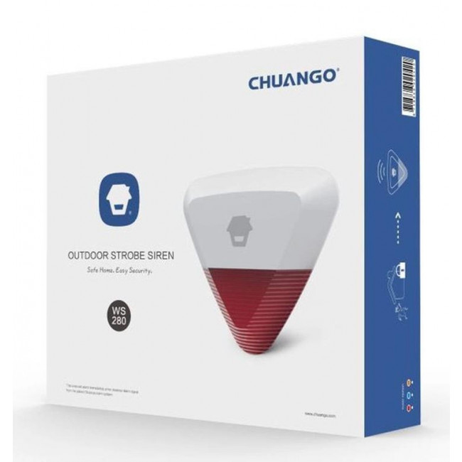 WS 280 ΑΣΥΡΜΑΤΗ ΕΞΩΤΕΡΙΚΗ ΣΕΙΡΗΝΑ CHUANGO ΚΟΚΚΙΝΗ