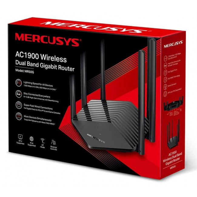 AC1900 MERCUSYS GIGABIT ROUTER Wi-Fi 1900Mbps AC1900 Dual Band