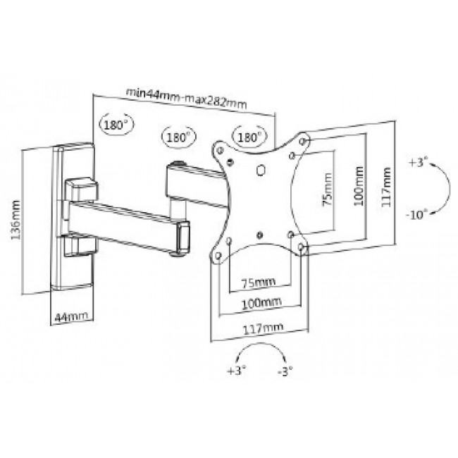 KLA26 112 ΒΑΣΗ ΓΙΑ LCD 13"-27"