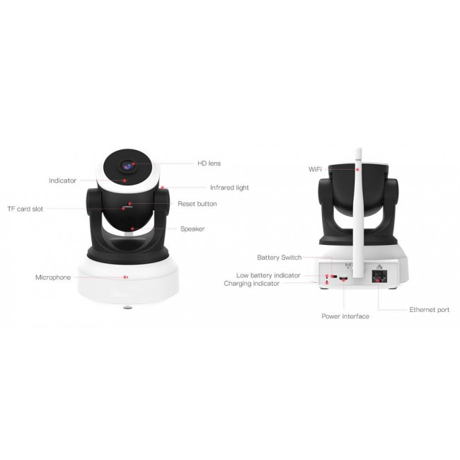 VSTARCAM IP ΚΑΜΕΡΑ WIFI 3 MP ΜΕ ΕΠΑΝΑΦ.ΜΠΑΤΑΡΙΑ 2500mA