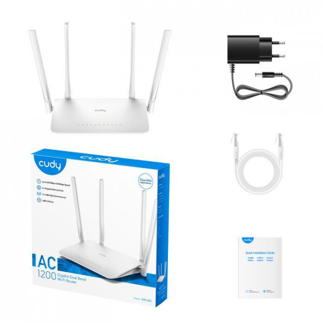 WR 1300 ROUTER/ACCESS POINT/REPEATER GIGABIT DUAL BAND 1200Mbps CUDY