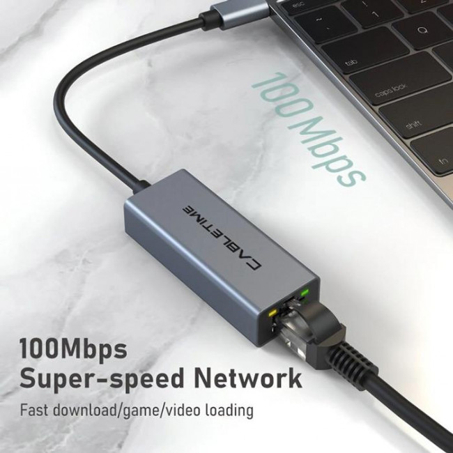 ΜΕΤΑΤΡΟΠΕΑΣ USB TYPE C ΣΕ ΕΤΗΕRΝΕΤ CABLETIME