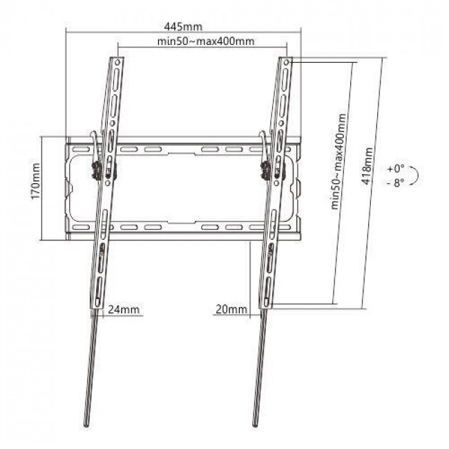 PT 1127 ΒΑΣΗ ΓΙΑ LCD 32"-70" ΕΩΣ 45Kgr