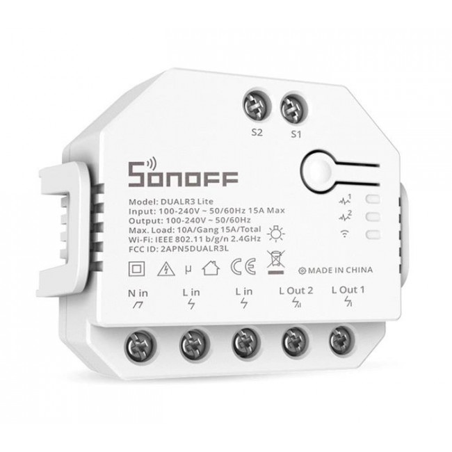 SONOFF SMART ΔΙΑΚΟΠΤΗΣ ΔΙΠΛΟΣ WI-FI DUALR3 LITE