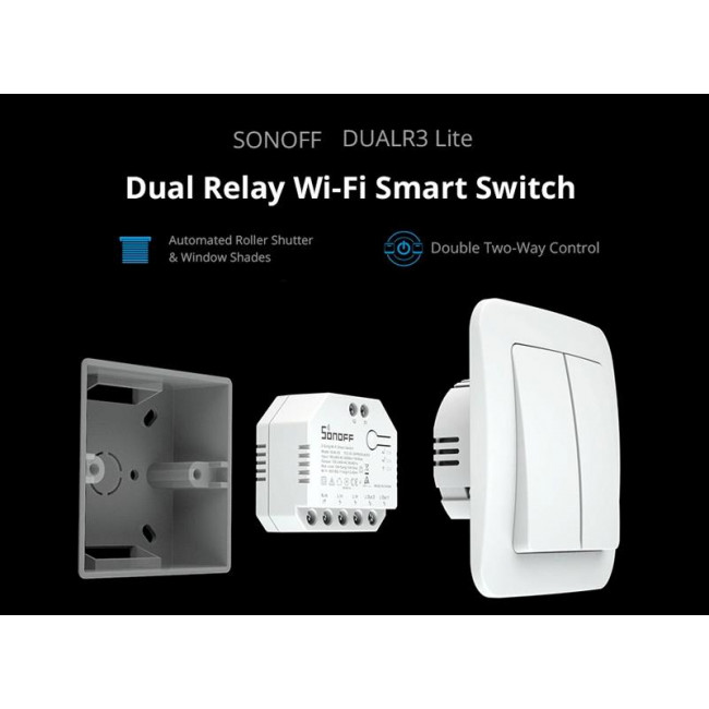 SONOFF SMART ΔΙΑΚΟΠΤΗΣ ΔΙΠΛΟΣ WI-FI DUALR3 LITE