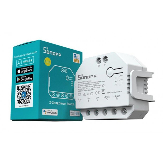 SONOFF SMART ΔΙΑΚΟΠΤΗΣ ΔΙΠΛΟΣ WI-FI DUALR3 LITE