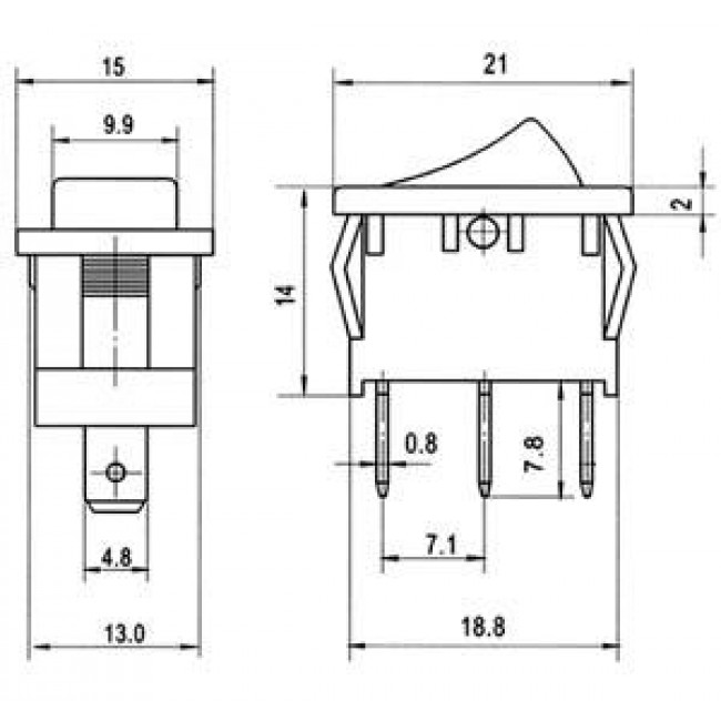 ΔΙΑΚΟΠΤΗΣ ΚΟΥΝΙΑΣ ON-ON 3 ΕΠΑΦΩΝ 10A/250V ΜΑΥΡΟΣ
