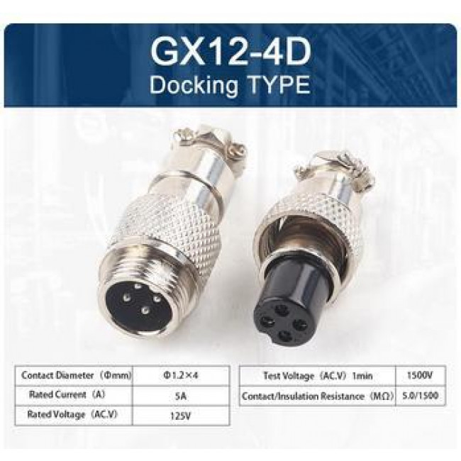 4PIN ΦΙΣ ΜΙΚΡΟΦΩΝΙΚΟ ΑΡΣΕΝΙΚΟ ΓΙΑ ΚΑΛΩΔΙΟ GX12