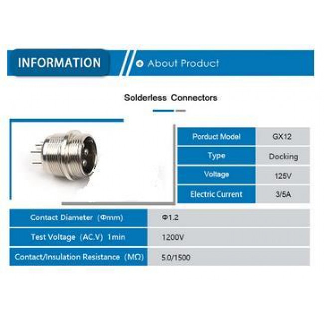 4pin ΦΙΣ ΜΙΚΡΟΦΩΝΙΚΟ ΑΡΣΕΝΙΚΟ ΣΑΣΙ GX12