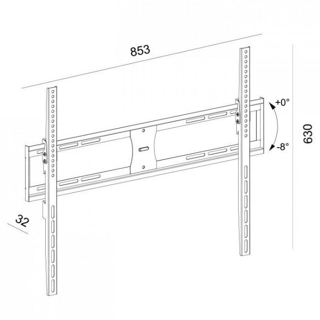 800 TILT ΒΑΣΗ ΓΙΑ LCD 32"-80" ΡΥΘΜΙΖΟΜΕΝΗ SONORA WONDERWALL 65Kg