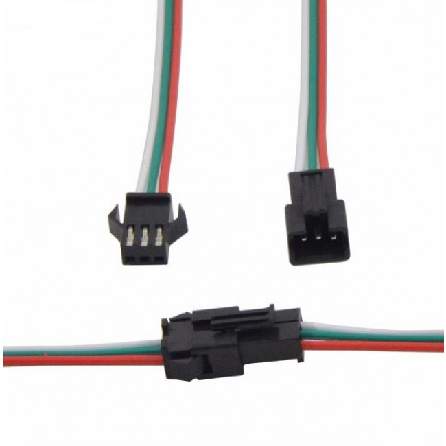 JST SM CONNECTOR 3p ΑΡΣΕΝΙΚΟ ΜΕ ΚΑΛΩΔΙΟ 10cm