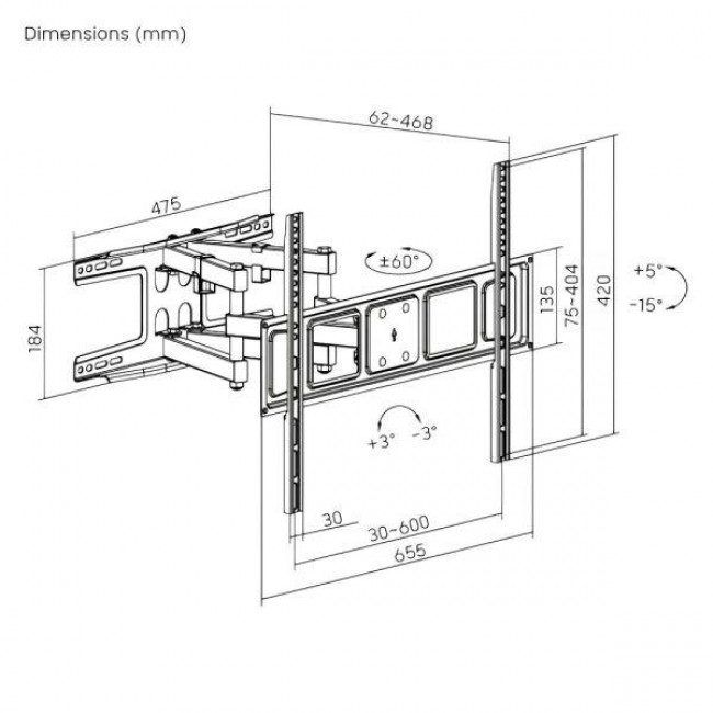 LPA 63 466 ΒΑΣΗ ΓΙΑ LCD TV 37-80" 40Kgr