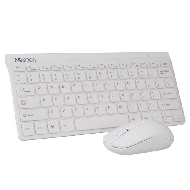 MINI 4000 ΣΕΤ ΑΣΥΡΜΑΤO MINI ΠΛΗΚΤΡΟΛΟΓΙΟ & ΠΟΝΤΙΚΙ MEETION ΛΕΥΚΟ